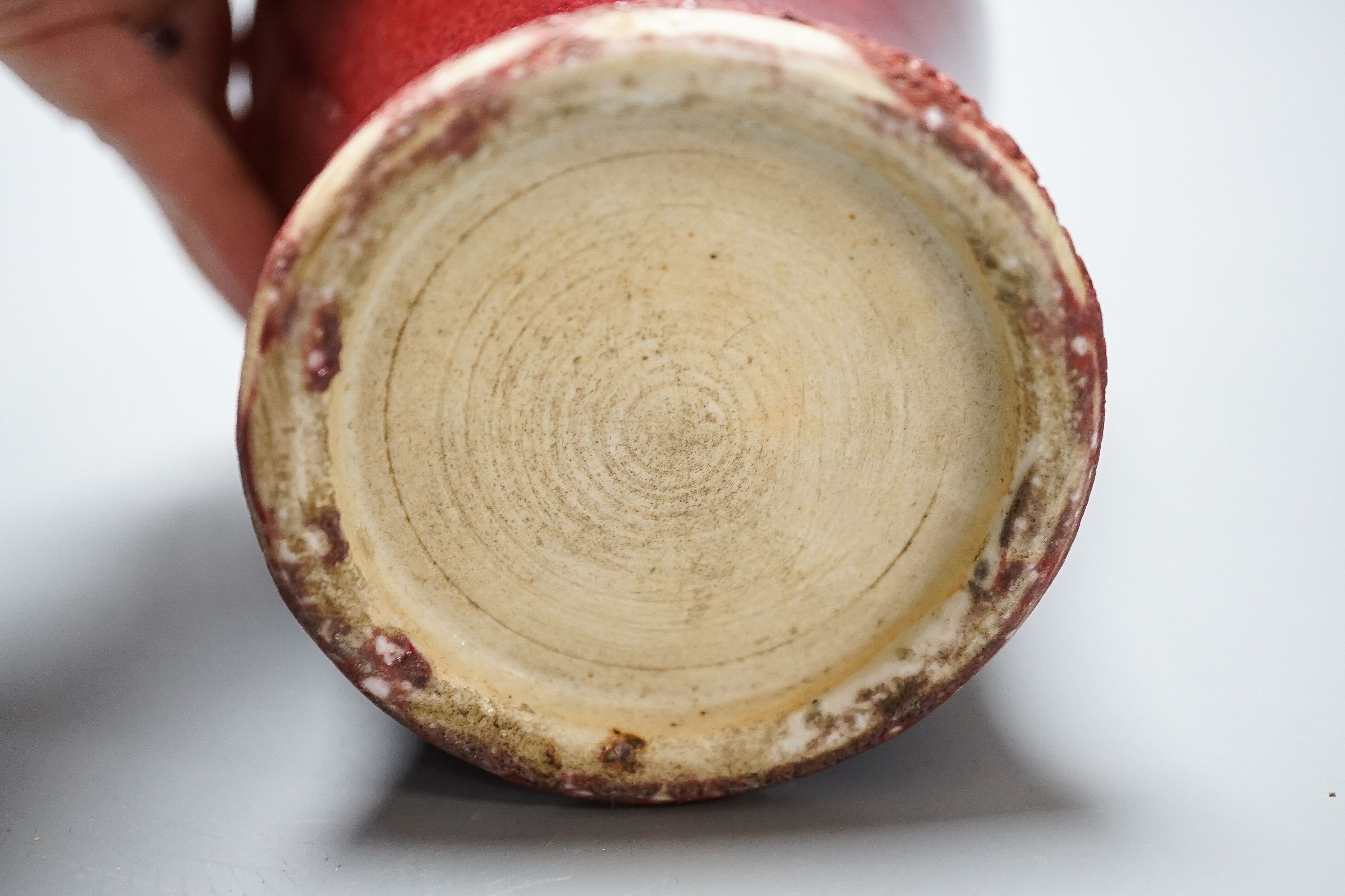 A Chinese sang de boeuf glazed vase 22cm